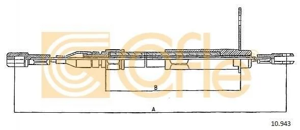 Трос ручного гальма зад.Л+П Mercedes 200-300 85>DB COFLE 10943 (фото 1)