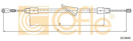 Трос ручника COFLE 10.9443