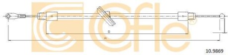 Трос ручника COFLE 10.9869