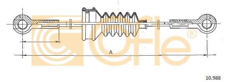 Трос ручника COFLE 10.988