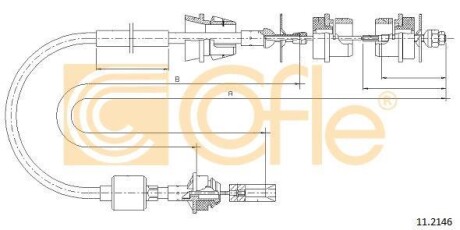 Трос сцепления COFLE 11.2146
