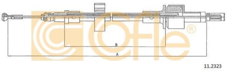 Трос сцепления COFLE 11.2323