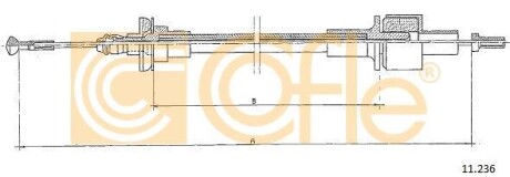 Трос сцепления COFLE 11.236