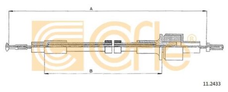 Трос сцепления COFLE 11.2433