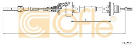 Трос сцепления COFLE 11.2561 (фото 1)