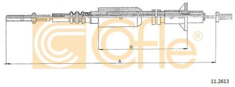 Трос сцепления COFLE 11.2613