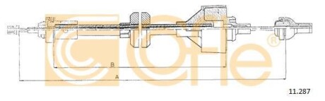 Трос сцепления COFLE 11.287