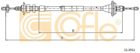 Трос сцепления COFLE 11.2911
