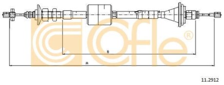 Трос сцепления COFLE 11.2912