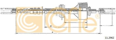 Трос сцепления COFLE 11.2962