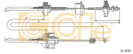 Трос сцепления COFLE 11.3035