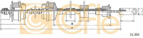 Трос сцепления COFLE 11.303