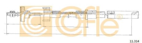 Трос сцепления COFLE 11.314