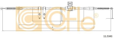 Трос ручника, правый COFLE 11.5343