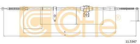 Трос ручника, правый COFLE 11.5347