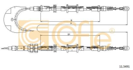 Трос ручника COFLE 11.5491