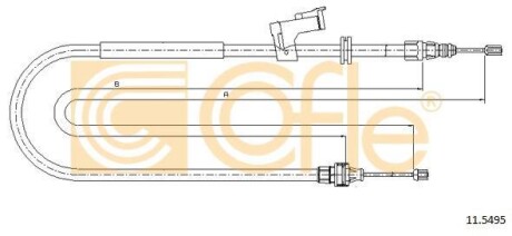 Трос ручника, правый COFLE 11.5495