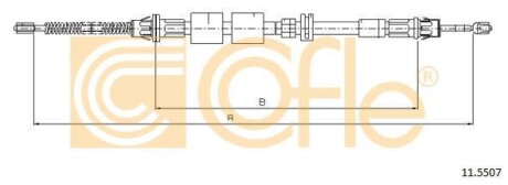 Трос ручника COFLE 11.5507