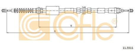 Трос ручника COFLE 11.5511