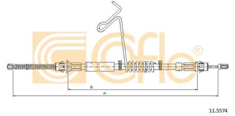 Трос ручника, правый COFLE 11.5574