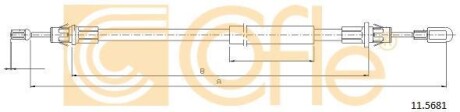 Трос ручника, правый COFLE 11.5681