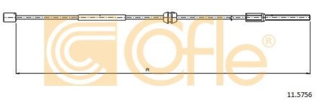 Трос ручника COFLE 11.5756