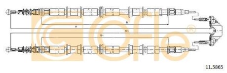 Трос ручника COFLE 11.5865