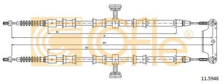 Трос ручника COFLE 11.5946