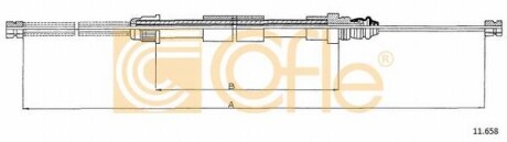 Трос ручника COFLE 11.658