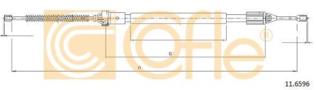 Трос ручника, правый COFLE 11.6596