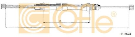 Трос ручника COFLE 11.6674