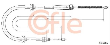 Трос ручника COFLE 116685