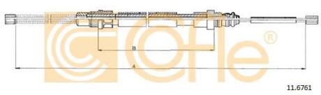 Трос ручника, правый COFLE 11.6761 (фото 1)