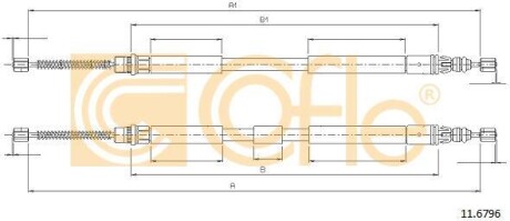 Трос ручника COFLE 11.6796