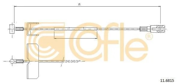 Трос ручника COFLE 11.6816 (фото 1)