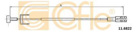 Трос ручника COFLE 116822