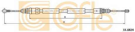 Трос ручника, правый COFLE 116824