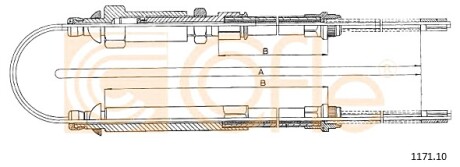 Трос ручника COFLE 1171.10