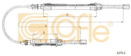 Трос ручного гальма FIAT DUCATO 81-94 TYЈ COFLE 11711