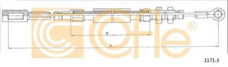 Трос ручника COFLE 1171.3