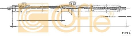 Трос акселератора COFLE 1173.4