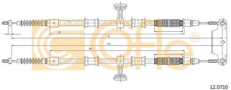 Трос ручника COFLE 12.0710