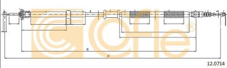 Трос ручника, левый COFLE 12.0714