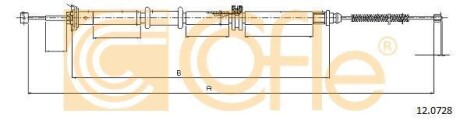 Трос ручника, правый COFLE 12.0728
