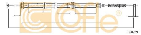 Трос ручника, левый COFLE 12.0729