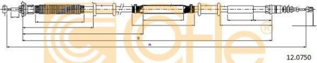 Трос ручника, правый COFLE 12.0750