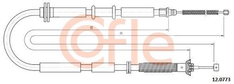 Трос ручника COFLE 120773