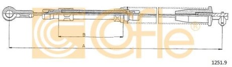 Трос ручника, левый COFLE 1251.9