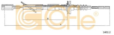 Трос сцепления COFLE 1402.2