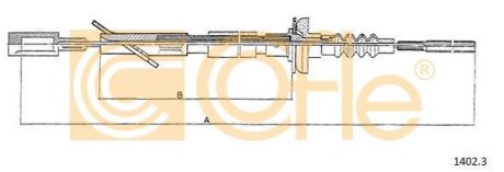 Трос сцепления COFLE 1402.3